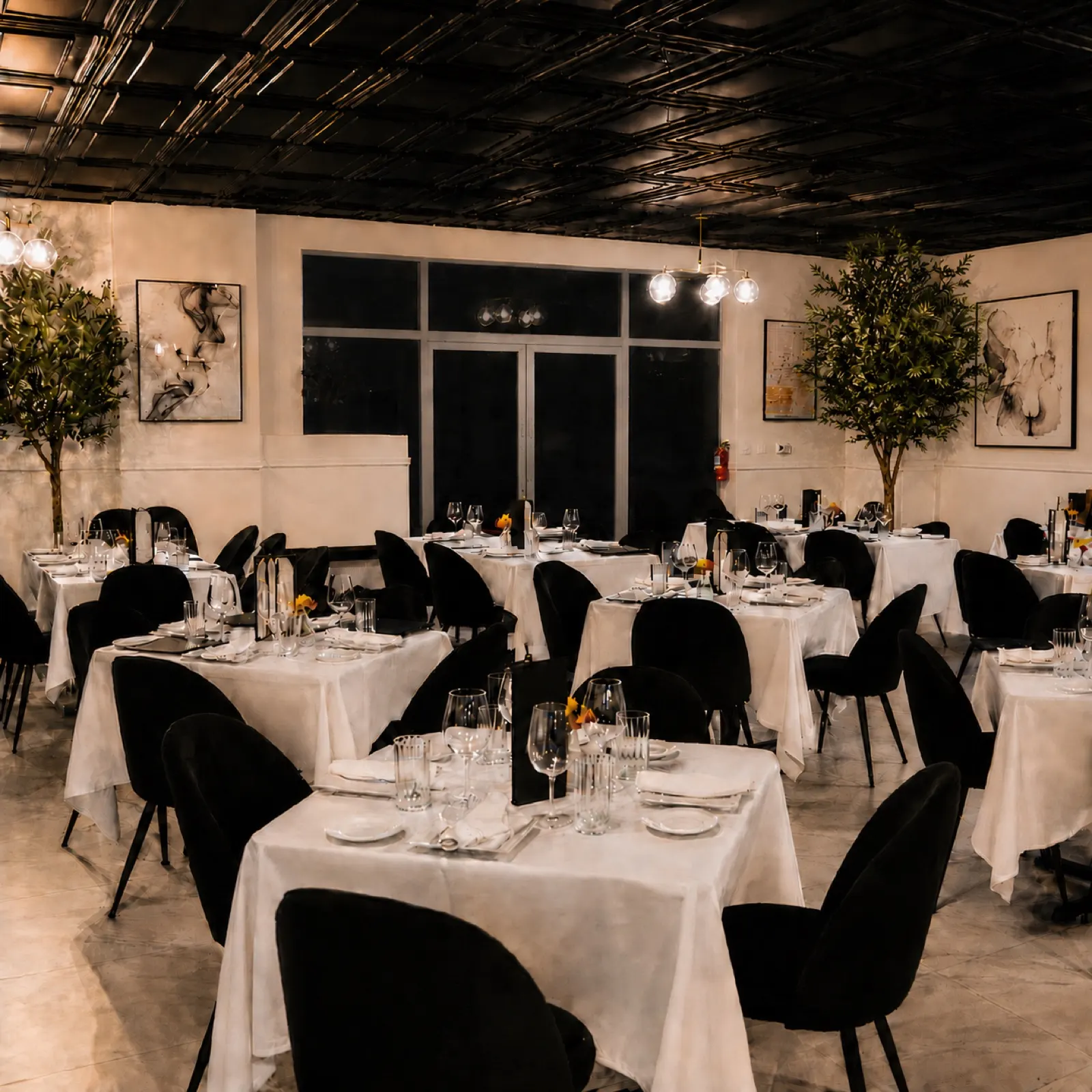 The dining room at Chef's Roma Kitchen